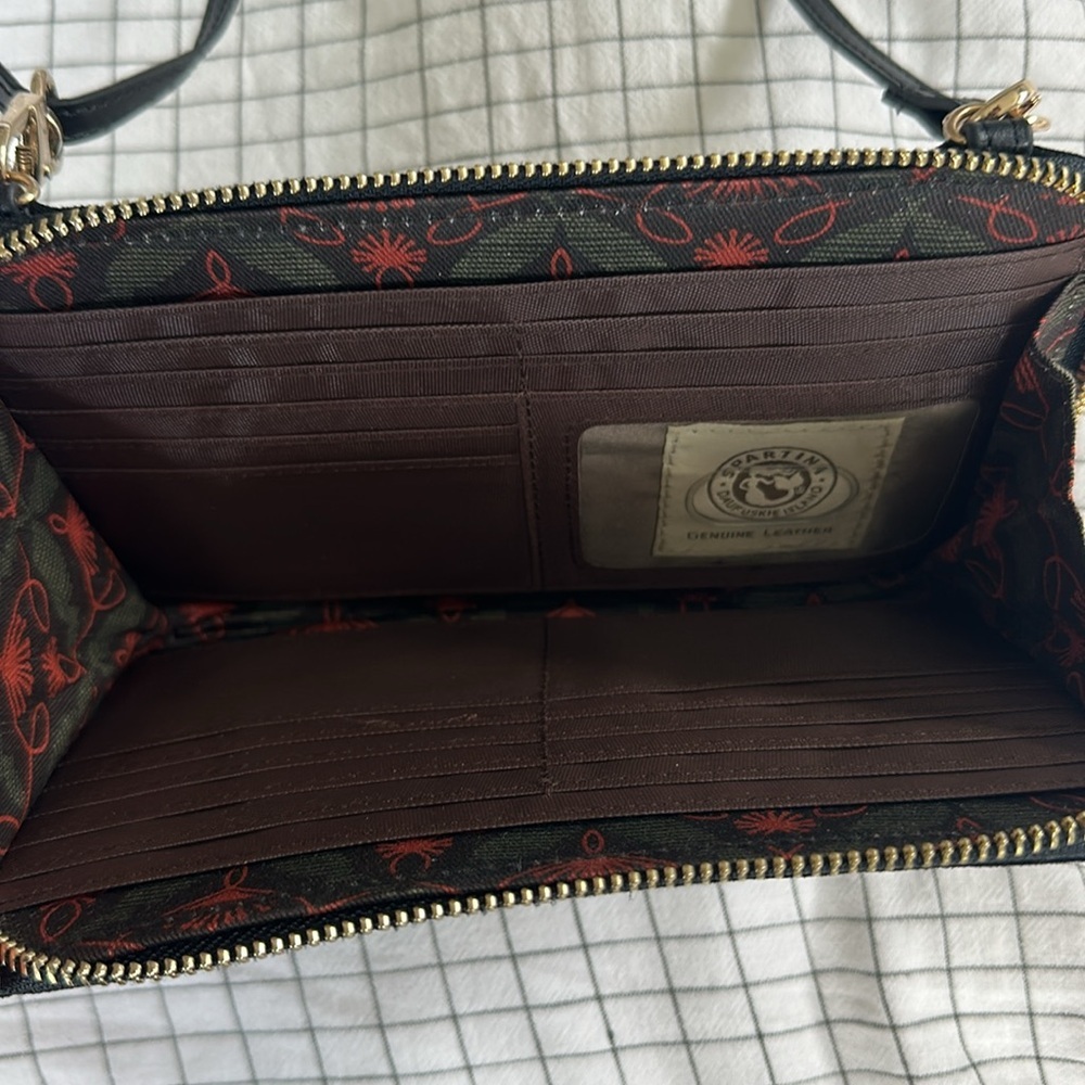 Spartina 449 Black Suede Middleton Phone Crossbody by - Picture 4 of 4